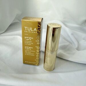 TULA Skincare Gold Glow Get It Cooling Brightening Eye Balm 0.35 oz New Boxed